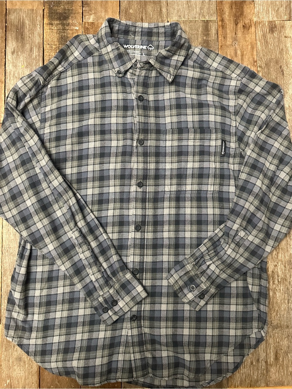 Wolverine Men's Plaid Button-Up Shirt